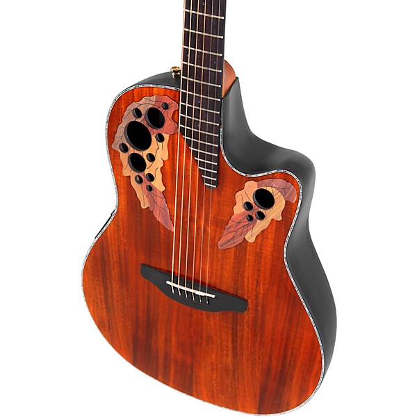 Ovation CE44P Celebrity Series Elite Plus Mid-Depth Acoustic-Electric Guitar Figured Koa