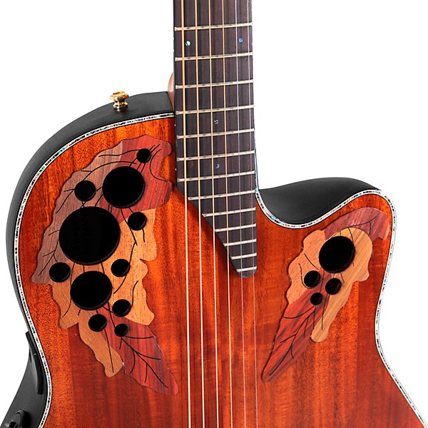 Ovation CE44P Celebrity Series Elite Plus Mid-Depth Acoustic-Electric Guitar Figured Koa