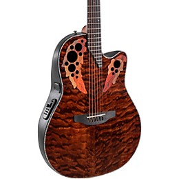 Ovation CE44P Celebrity Series Elite Plus Mid-Depth Acoustic-Electric Guitar Dark Tiger Eye