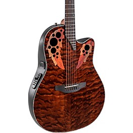 Ovation CE44P Celebrity Series Elite Plus Mid-Depth Acoustic-Electric Guitar Dark Tiger Eye