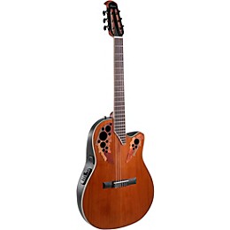 Ovation CE44C-4A-G Celebrity Series Elite Mid-Depth Nylon-String Classical Acoustic-Electric Guitar Natural