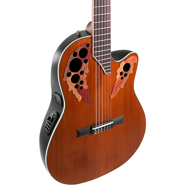 Ovation CE44C-4A-G Celebrity Series Elite Mid-Depth Nylon-String Classical Acoustic-Electric Guitar Natural