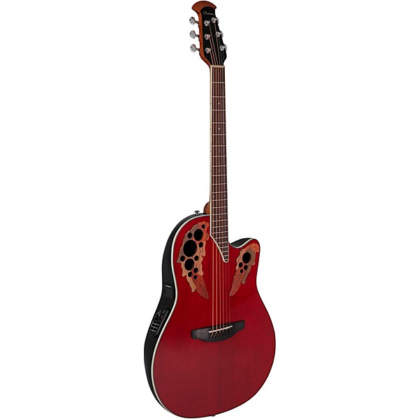 Ovation CE48 Celebrity Series Elite Super Shallow Acoustic-Electric Guitar Ruby Red