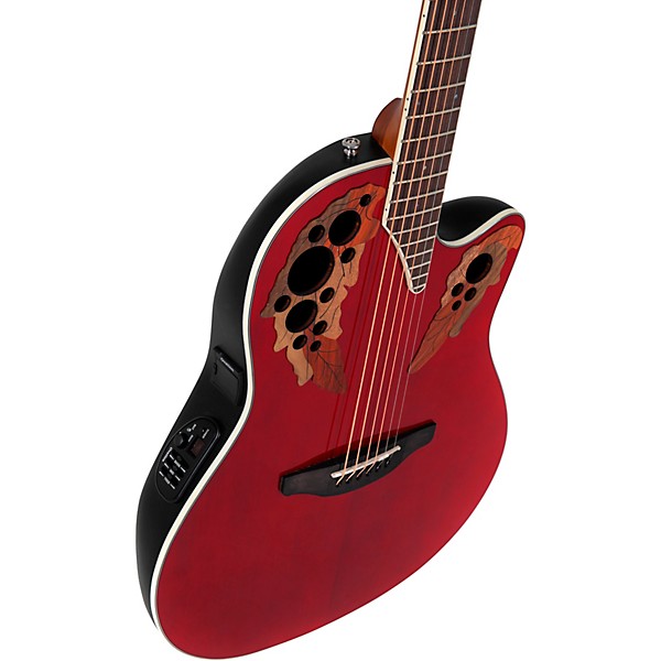 Ovation CE48 Celebrity Series Elite Super Shallow Acoustic-Electric Guitar Ruby Red