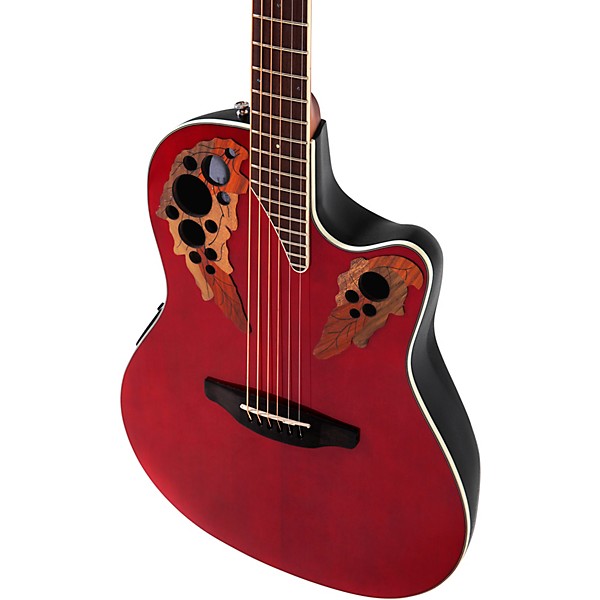 Ovation CE48 Celebrity Series Elite Super Shallow Acoustic-Electric Guitar Ruby Red