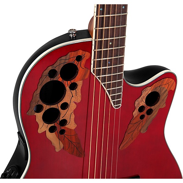 Ovation CE48 Celebrity Series Elite Super Shallow Acoustic-Electric Guitar Ruby Red