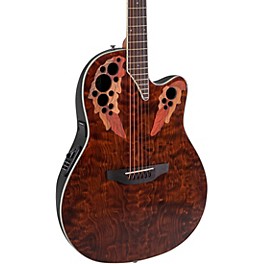 Ovation CE48P Celebrity Series ... Ovation CE48P Celebrity Series Elite Plus Super Shallow Acoustic-Electric Guitar Tiger Eye