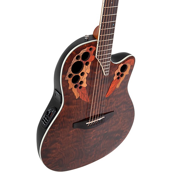 Ovation CE48P Celebrity Series Elite Plus Super Shallow Acoustic-Electric Guitar Tiger Eye