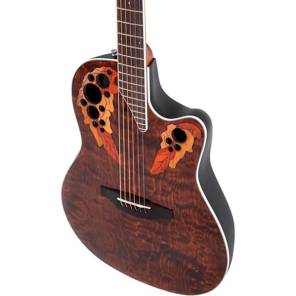 Ovation CE48P Celebrity Series Elite Plus Super Shallow Acoustic-Electric Guitar Tiger Eye