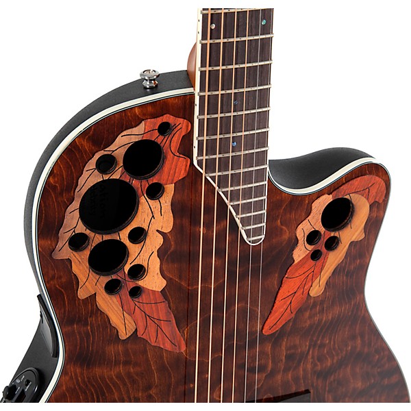 Ovation CE48P Celebrity Series Elite Plus Super Shallow Acoustic-Electric Guitar Tiger Eye