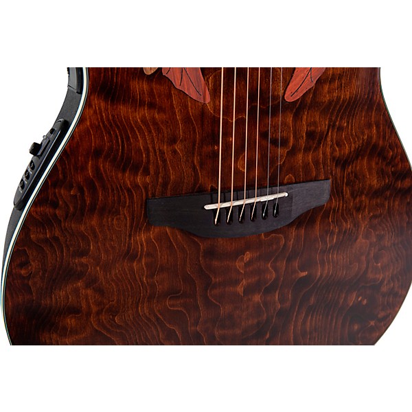 Ovation CE48P Celebrity Series Elite Plus Super Shallow Acoustic-Electric Guitar Tiger Eye