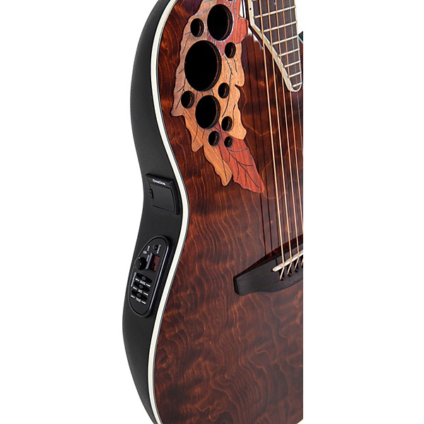 Ovation CE48P Celebrity Series Elite Plus Super Shallow Acoustic-Electric Guitar Tiger Eye