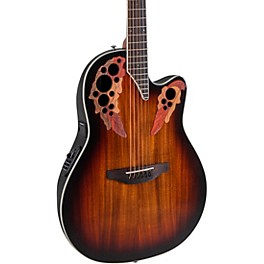 Ovation CE48P Celebrity Series ... Ovation CE48P Celebrity Series Elite Plus Super Shallow Acoustic-Electric Guitar Koa Burst