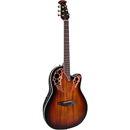 Ovation CE48P Celebrity Series Elite Plus Super Shallow Acoustic-Electric Guitar Koa Burst