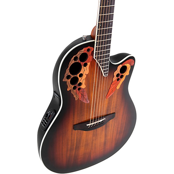 Ovation CE48P Celebrity Series Elite Plus Super Shallow Acoustic-Electric Guitar Koa Burst