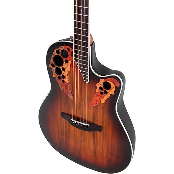 Ovation CE48P Celebrity Series Elite Plus Super Shallow Acoustic-Electric Guitar Koa Burst