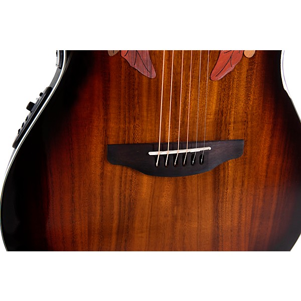 Ovation CE48P Celebrity Series Elite Plus Super Shallow Acoustic-Electric Guitar Koa Burst