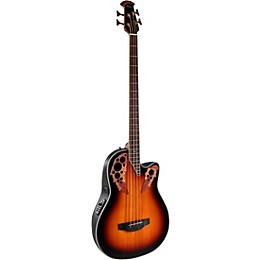 Ovation CEB44-1N-G Celebrity Elite Mid-Depth Acoustic-Electric Bass Guitar New England Burst