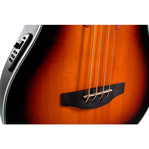 Ovation CEB44-1N-G Celebrity Elite Mid-Depth Acoustic-Electric Bass Guitar New England Burst