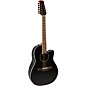 Ovation 2751AX-5-G Pro Series Standard Balladeer Deep Contour 12-String Acoustic-Electric Guitar Black