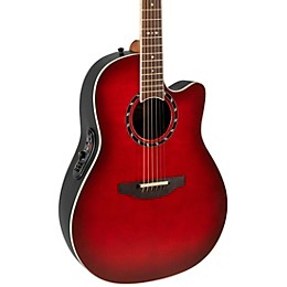 Ovation 2771AX Pro Series Standard Balladeer Deep Contour Acoustic-Electric Guitar Cherry Burst