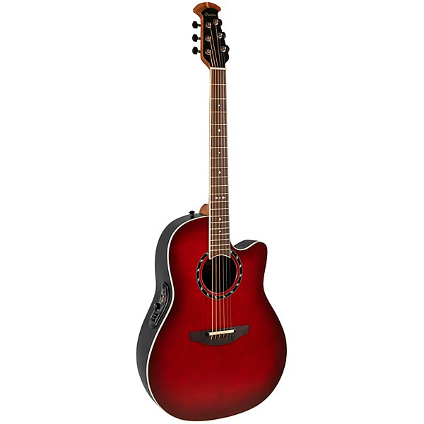 Ovation 2771AX Pro Series Standard Balladeer Deep Contour Acoustic-Electric Guitar Cherry Burst