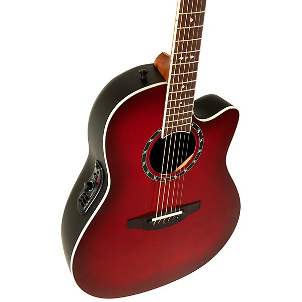 Ovation 2771AX Pro Series Standard Balladeer Deep Contour Acoustic-Electric Guitar Cherry Burst