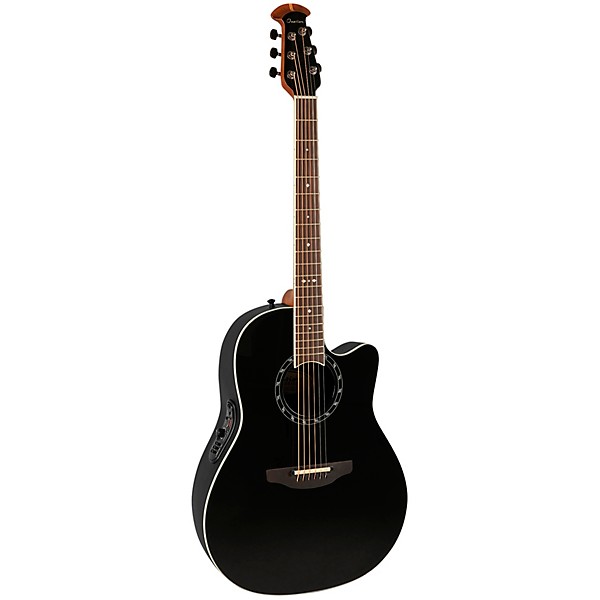 Ovation 2771AX Pro Series Standard Balladeer Deep Contour Acoustic-Electric Guitar Black