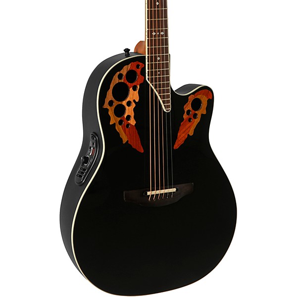 Ovation 2778AX-5-G Pro Series Standard Elite Deep Contour Acoustic-Electric Guitar Black