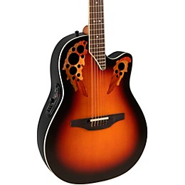 Ovation 2758AX-NEB-G Pro Series Standard Elite Deep Contour 12-String Acoustic-Electric Guitar New England Burst