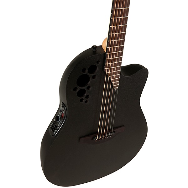 Ovation 1868TX-5-G Pro Series Elite TX Deep Contour Acoustic-Electric Guitar Textured Black