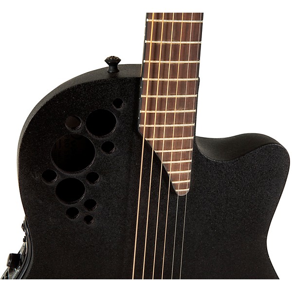 Ovation 1868TX-5-G Pro Series Elite TX Deep Contour Acoustic-Electric Guitar Textured Black