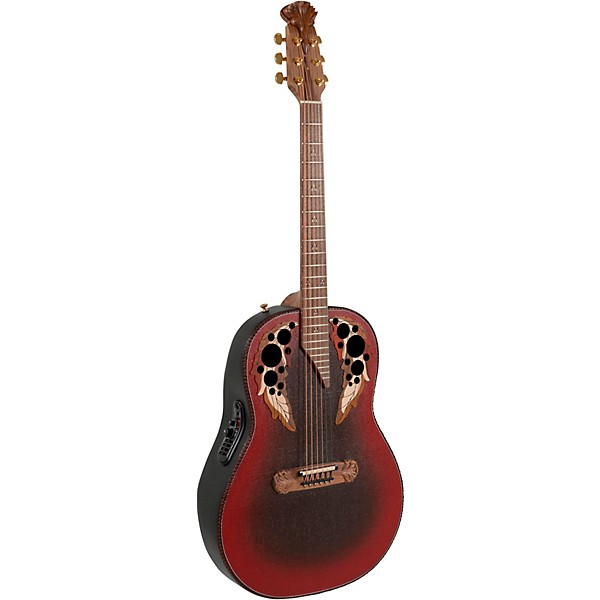 Ovation 1687GT Adamas Series Deep Acoustic-Electric Guitar Reverse Red Burst