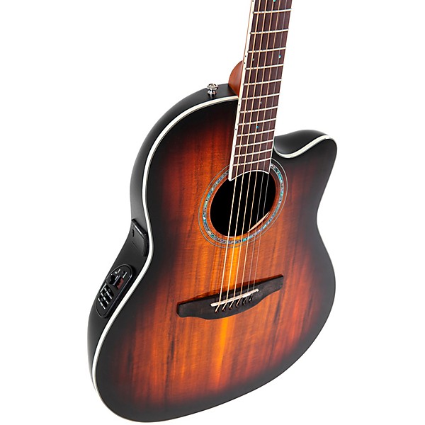 Ovation CS28P-KOAB-G Celebrity Series Traditional Plus Super Shallow Acoustic-Electric Guitar Koa Burst