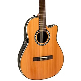 Ovation 1773AX-4-G Pro Series Mid-Depth Nylon-String Classical Acoustic-Electric Guitar Natural