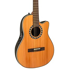 Ovation 1773AX-4-G Pro Series Mid-Depth Nylon-String Classical Acoustic-Electric Guitar Natural