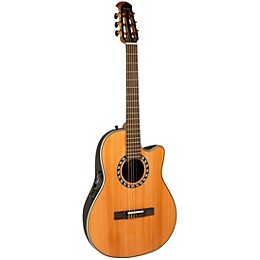 Ovation 1773AX-4-G Pro Series Mid-Depth Nylon-String Classical Acoustic-Electric Guitar Natural