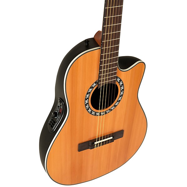 Ovation 1773AX-4-G Pro Series Mid-Depth Nylon-String Classical Acoustic-Electric Guitar Natural