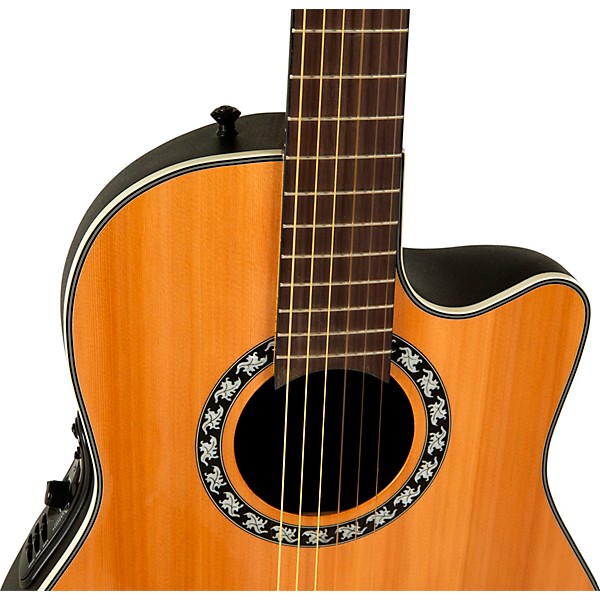 Ovation 1773AX-4-G Pro Series Mid-Depth Nylon-String Classical Acoustic-Electric Guitar Natural