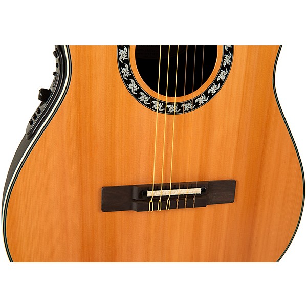 Ovation 1773AX-4-G Pro Series Mid-Depth Nylon-String Classical Acoustic-Electric Guitar Natural