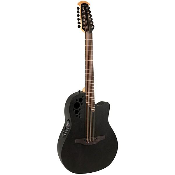 Ovation 2058TX-5-G Pro Series Elite TX Deep Contour 12-String Acoustic-Electric Guitar Textured Black