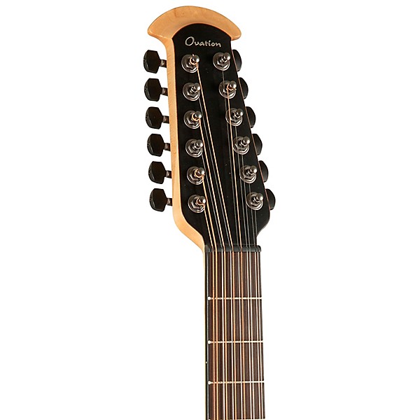 Ovation 2058TX-5-G Pro Series Elite TX Deep Contour 12-String Acoustic-Electric Guitar Textured Black