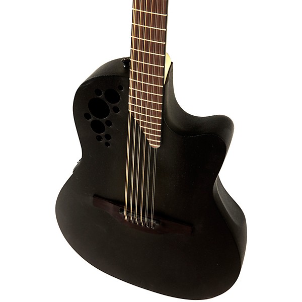 Ovation 2058TX-5-G Pro Series Elite TX Deep Contour 12-String Acoustic-Electric Guitar Textured Black