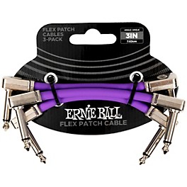 Ernie Ball Flex Patch Cable - 3 Pack 3 in. Purple Ernie Ball Flex Patch Cable - 3 Pack 3 in. Purple