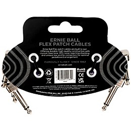 Ernie Ball Flex Patch Cable - 3 Pack 3 in. Purple