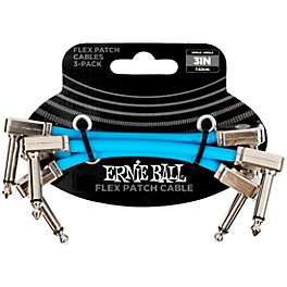 Ernie Ball Flex Patch Cable - 3 Pack 3 in. Purple Ernie Ball Flex Patch Cable - 3 Pack 3 in. Blue