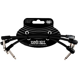 Ernie Ball Flex Patch Cable - 3 Pack 6 in. Blue Ernie Ball Flex Patch Cable - 3 Pack 6 in. Black