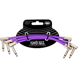 Ernie Ball Flex Patch Cable - 3 Pack 3 in. Purple Ernie Ball Flex Patch Cable - 3 Pack 6 in. Purple