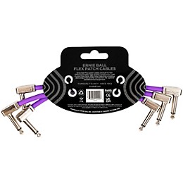 Ernie Ball Flex Patch Cable - 3 Pack 6 in. Purple