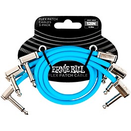 Ernie Ball Flex Patch Cable - 3 Pack 3 in. Purple Ernie Ball Flex Patch Cable - 3 Pack 12 in. Blue